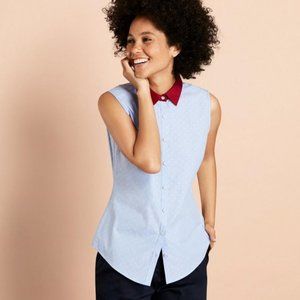 Brooks Brothers blue&red sleeveless button up